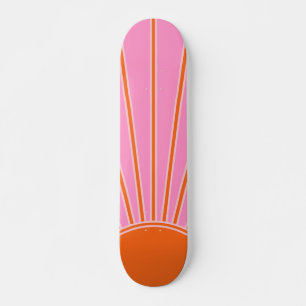 Sun Sunrise roze en Oranje Boho Sunshine Skateboard