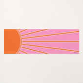 Sun Sunrise roze en Oranje Boho Sunshine Yogamat (Voorkant (horizontaal))