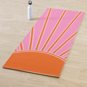 Sun Sunrise roze en Oranje Boho Sunshine Yogamat