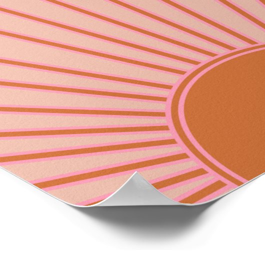 Sun Sunrise Terracotta Earth Tones Sunshine Poster (Hoek)