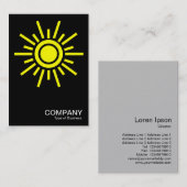Sun-symbool 02 - Geel op zwart Visitekaartje (Voorkant / Achterkant)