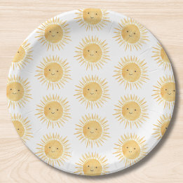 Sun-themed Baby Shower Papieren Bordje