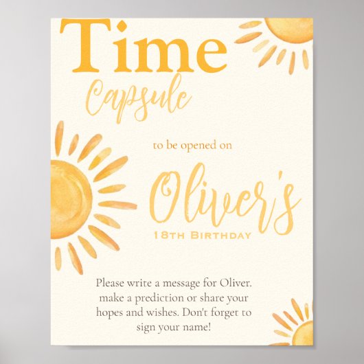 Sun Time Capsule Poster (Voorkant)