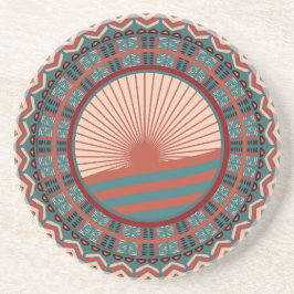 Sun Tribal Mandala Sandstone Onderzetter