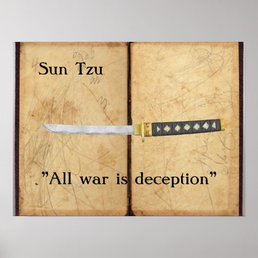 Sun Tzu - Alle oorlog is bedrog Poster (Voorkant)