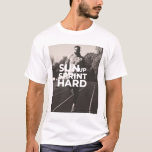 Sun up, Sprint harde ochtend hardlopen T-shirt