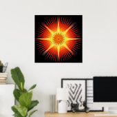 Sun Urchin Mandala Poster (Thuiskantoor)