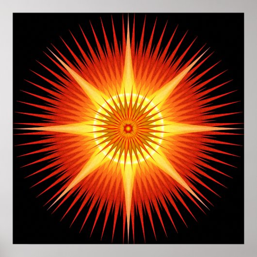 Sun Urchin Mandala Poster (Voorkant)