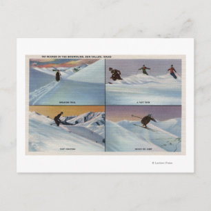 Sun Valley, ID - Ski Briefkaart