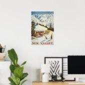 Sun Valley, Idaho, affiche de ski (Bureau à domicile)