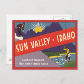  Sun Valley Idaho Briefkaart (Voorkant / Achterkant)