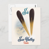 Sun Valley Idaho poster Briefkaart (Voorkant / Achterkant)