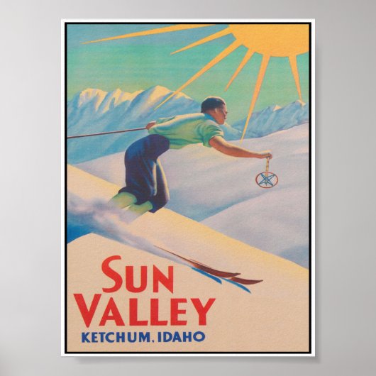 Sun Valley Idaho Ski Travel Poster (Voorkant)