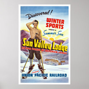 Sun Valley Idaho Ski Travel Poster