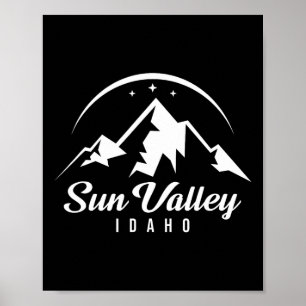 Sun Valley Idaho Skigebied Snowboarden Poster