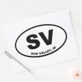 Sun Valley, Idaho SV Ovale Sticker (Envelop)