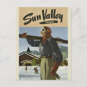 Sun Valley Idaho vintage reizen briefkaart