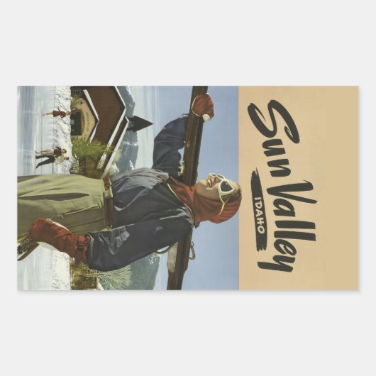 Sun Valley, Idaho Vintage Reizen stickers (Voorkant)