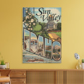 Sun Valley, IdahoLarge Letter Scenes Canvas Afdruk (Insitu (Woonkamer))