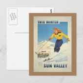Sun Valley       IdahoVintage-reis Briefkaart (Voorkant / Achterkant)
