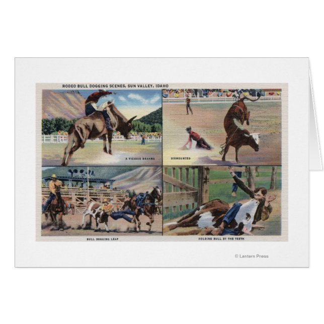 Sun Valley, IDRodeo Bull Dogging (Devant horizontal)