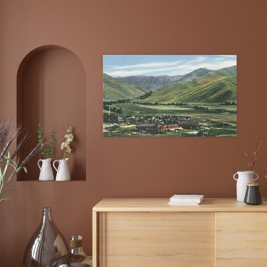 Sun Valley, IDSummer Scene of Sun Valley Lodge Canvas Afdruk