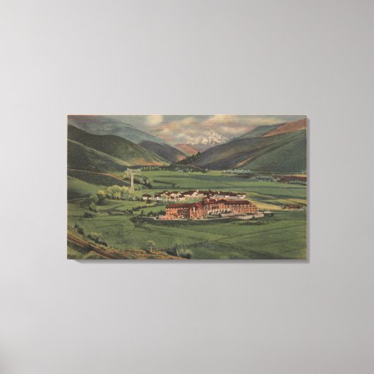 Sun Valley, IDView of Sun Valley Lodge Canvas Afdruk (Voorkant)