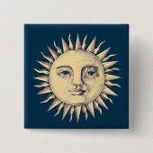 Sun Vierkante Button 5,1 Cm (Voorkant)