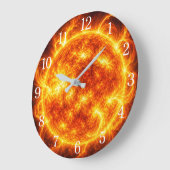 Sun Wall Clock — Space-Inspired Design Grote Klok (Hoek)