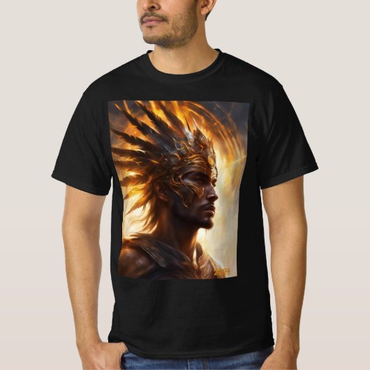 Sun Warrior King Totale Zonsverduistering 2024 Man T-shirt (Voorkant)
