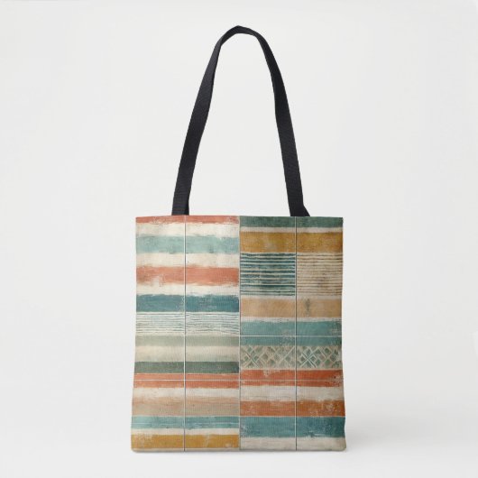 Sun washed coastal stripes Tote bag (Devant)