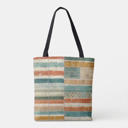 Sun washed coastal stripes Tote bag (Dos)