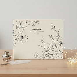 Sun-Washed Garden Wedding Floral Outlines ID1283 Gastenboek