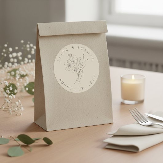 Sun-Washed Garden Wedding ID1283 Ronde Sticker