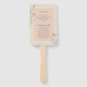 Sun-Washed Garden Wedding Program ID1283 Handwaaier (Achterkant)
