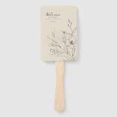 Sun-Washed Garden Wedding Program ID1283 Handwaaier (Voorkant)