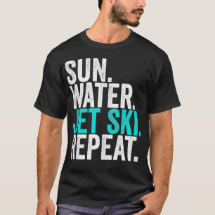 Sun Water Jet ski Herhaal Jet Ski T-shirt