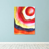 Sun waterverf sunset art canvas afdruk (Insitu (Houten vloer))