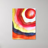 Sun waterverf sunset art canvas afdruk (Voorkant)