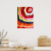 Sun waterverf sunset art poster (Keuken)