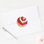 Sun waterverf sunset art ronde sticker (Envelop)
