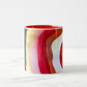 Sun waterverf sunset art tweekleurige koffiemok (Center)