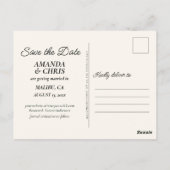 Sun & Waves Boho Beach Enregistrer la date Carte p (Dos)