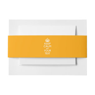 Sun Yellow KEEP CALM EN Uw creatieve tekst Uitnodigingen Wikkel