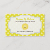 Sun & Yellow Polka Dot Visitekaartje (Voorkant)