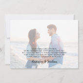 Sun Zee Surf Foto Verloving kondiging Aankondiging (Achterkant)