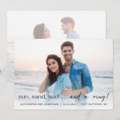 Sun Zee Surf Foto Verloving kondiging Aankondiging (Voorkant / Achterkant)