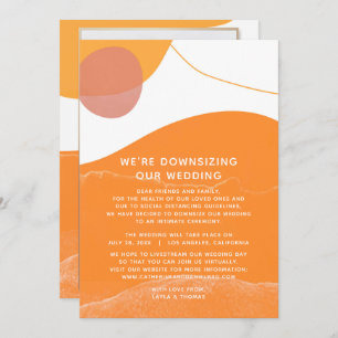 Sun Zee Zand Foto We downsizing Our Wedding Aankondiging