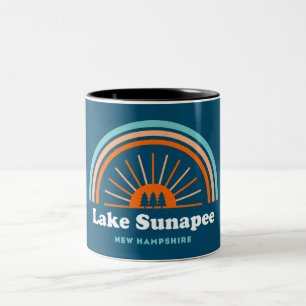 Sunapee New Hampshire Rainbow Tweekleurige Koffiemok
