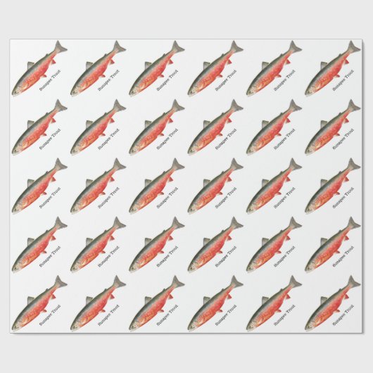 Sunapee Trout Fishing Pattern Cadeaupapier (Vlak)